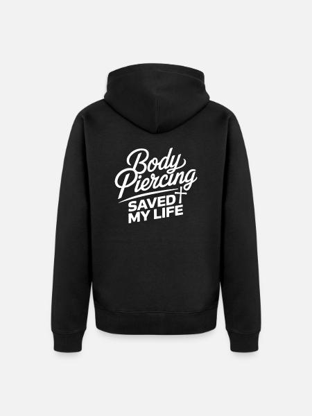 Kraft des Glaubens feiern - Unisex Premium Bio Zip Hoodie - Schwarz