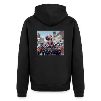 7juillet 1733157923951 - Veste à capuche bio Premium Unisexe - noir - Dos - Nico (187cm)
