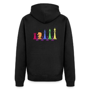 Chess Checkmate Chess Player Chess Family - Unisex Premium Organic Zip Hoodie - black - Back - Nico (187cm)