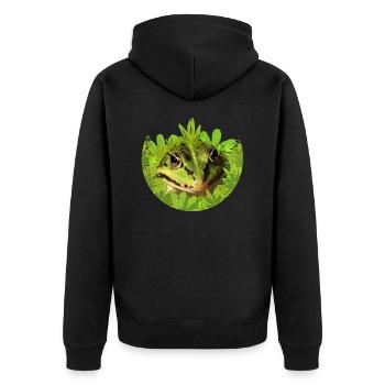 Grenouille Roi Prince Rainette - Veste à capuche bio Premium Unisexe - noir - Dos - Nico (187cm)