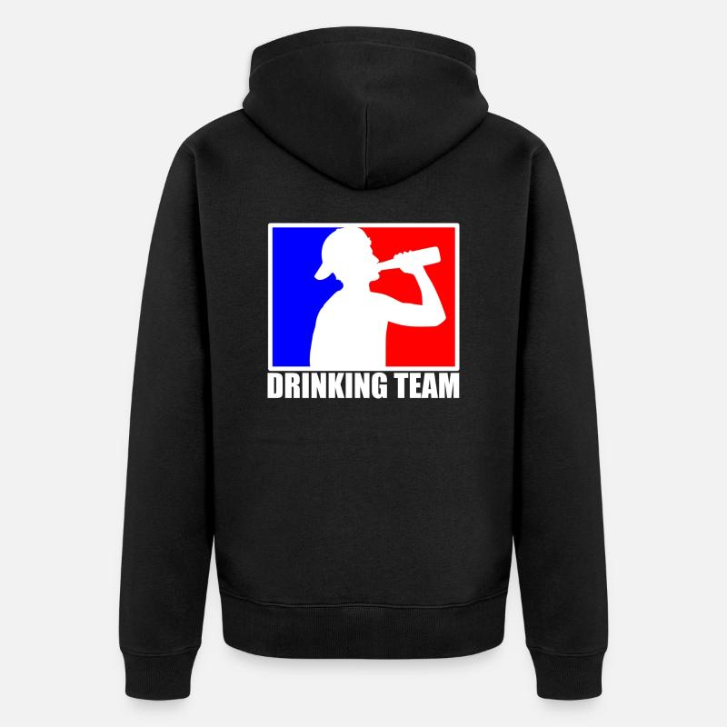 drinking team - Veste à capuche bio Premium Unisexe - noir