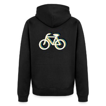 Bicyclette - Veste à capuche bio Premium Unisexe - noir - Dos - Nico (187cm)