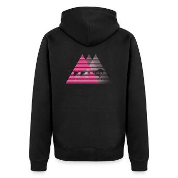 horse riding - Unisex Premium Organic Zip Hoodie - black - Back - Nico (187cm)