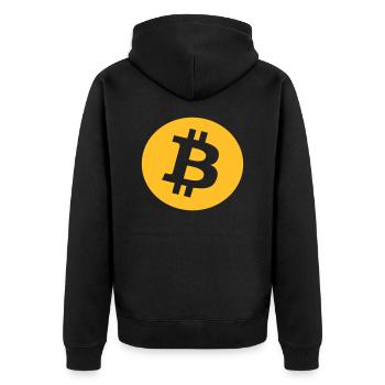 Bitcoin - Veste à capuche bio Premium Unisexe - noir - Dos - Nico (187cm)