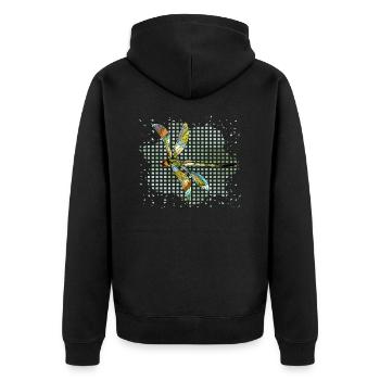 libellule - Veste à capuche bio Premium Unisexe - noir - Dos - Nico (187cm)