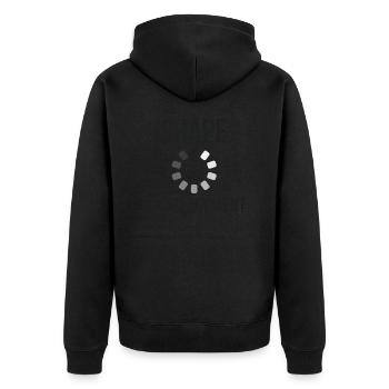 shape en chargement cadeau blague muscu humour - Veste à capuche bio Premium Unisexe - noir - Dos - Nico (187cm)