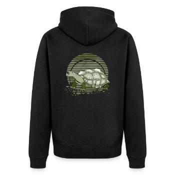 Tortue - Veste à capuche bio Premium Unisexe - noir - Dos - Nico (187cm)
