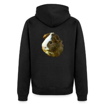 Cochon d’Inde Animal mignon Rongeur Cochon animal Cochon - Veste à capuche bio Premium Unisexe - noir - Dos - Nico (187cm)