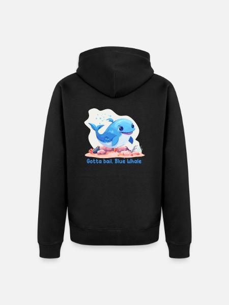 Gotta bail, Blue Whale - Veste à capuche bio Premium Unisexe - noir