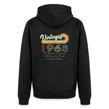 Génial depuis 1968 anniversaire 1968 millésime 196 - Veste à capuche bio Premium Unisexe - noir - Dos - Nico (187cm)