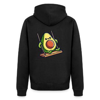 Avocat sur la balançoire - Veste à capuche bio Premium Unisexe - noir - Dos - Nico (187cm)
