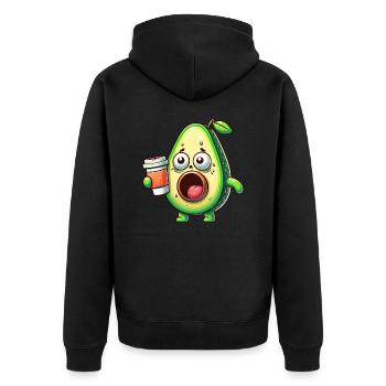 Avocat au café Caffeine Shock - Veste à capuche bio Premium Unisexe - noir - Dos - Nico (187cm)