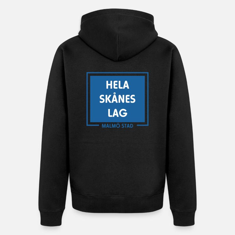 Toute l’équipe de Skåne Malmö City - Veste à capuche bio Premium Unisexe - noir