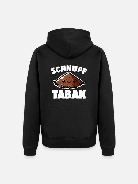 Schnupftabak Priis Schnupftabak Dose - Unisex Premium Bio Zip Hoodie - Schwarz