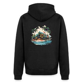 Summer Island - Veste à capuche bio Premium Unisexe - noir - Dos - Nico (187cm)
