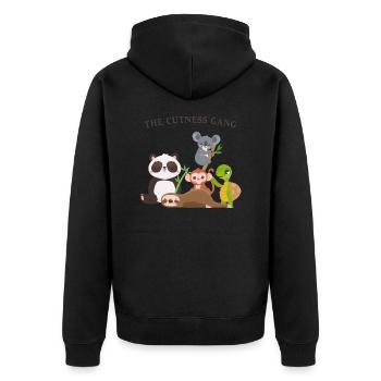 Le gang de la mignonnerie - Veste à capuche bio Premium Unisexe - noir - Dos - Nico (187cm)