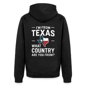 État du Texas Texans Texas - Veste à capuche bio Premium Unisexe - noir - Dos - Nico (187cm)