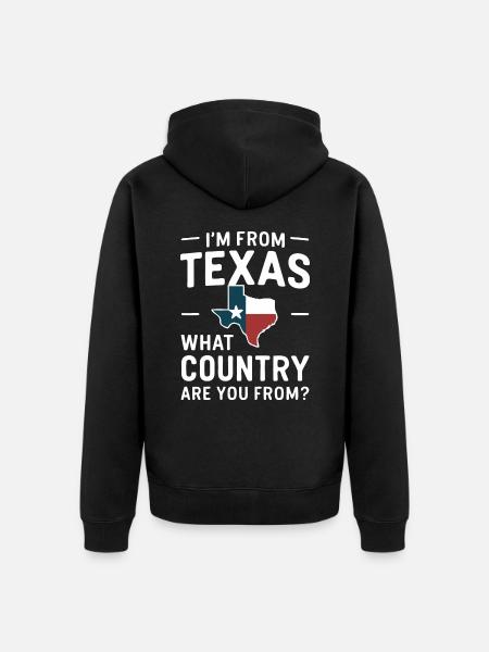 Texas State Texans Texas - Unisex Premium Organic Zip Hoodie - black