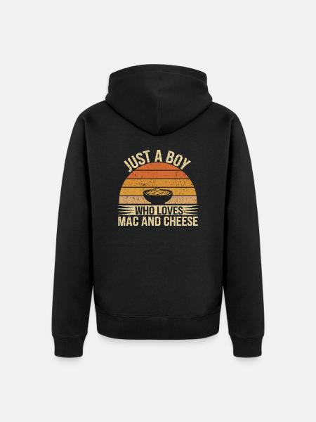 Käseliebe pur - Unisex Premium Bio Zip Hoodie - Schwarz
