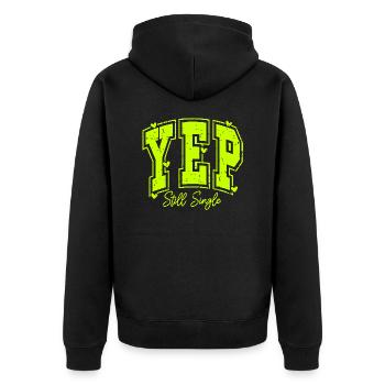 xoxo love you amore Blumen Frauen Valentinstag 14 - Unisex Premium Bio Zip Hoodie - Schwarz - Hinten - Nico (187cm)