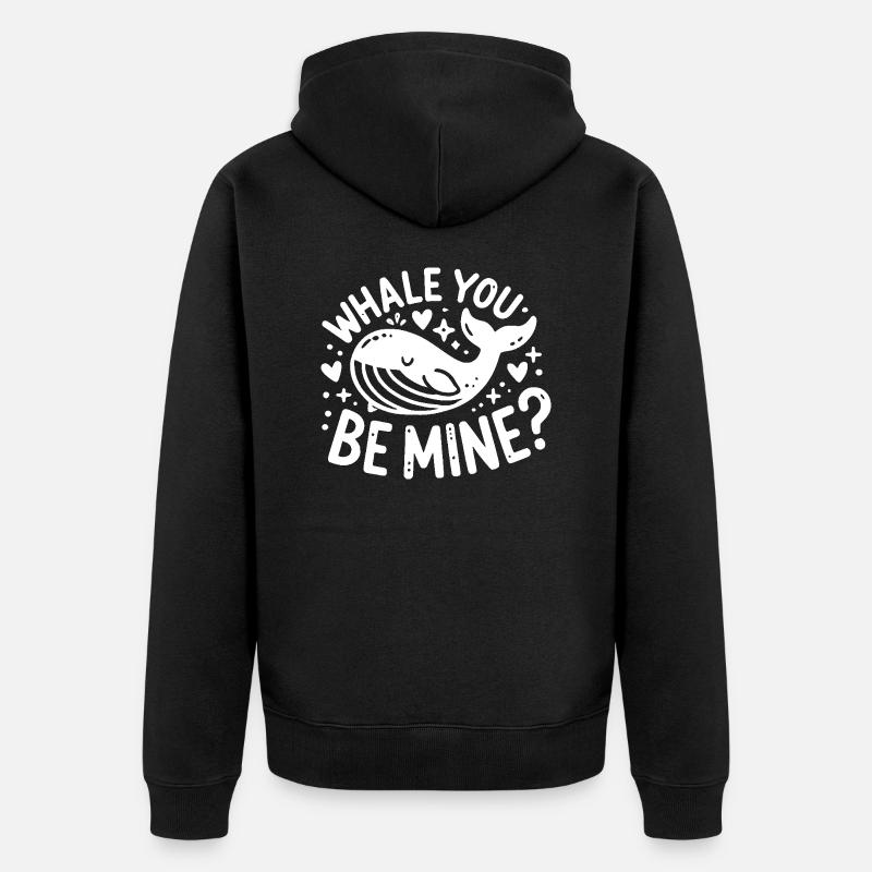 Baleine, tu es à moi ? - Veste à capuche bio Premium Unisexe - noir