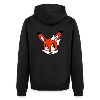 renard femelle fille jolie arc femme belle - Veste à capuche bio Premium Unisexe - noir - Dos - Nico (187cm)