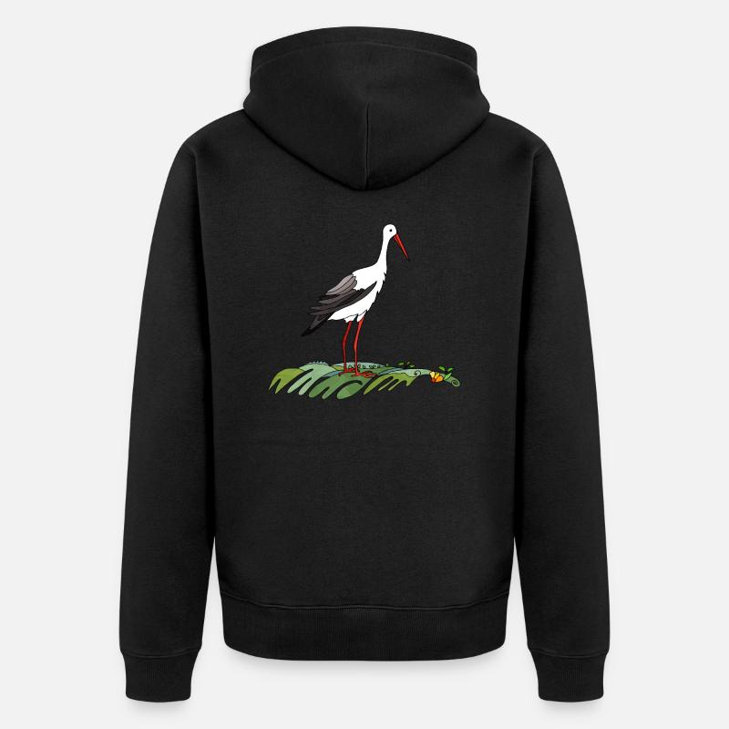 Oiseaux - Veste à capuche bio Premium Unisexe - noir
