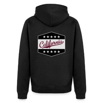 Californie - Veste à capuche bio Premium Unisexe - noir - Dos - Nico (187cm)