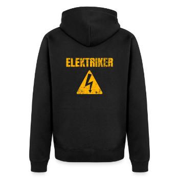 Cadeau de profession d'artisan électricien Heimweker - Veste à capuche bio Premium Unisexe - noir - Dos - Nico (187cm)