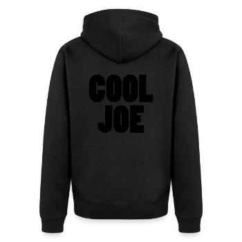 cool joe - Unisex Premium Bio Zip Hoodie - Schwarz - Hinten - Nico (187cm)
