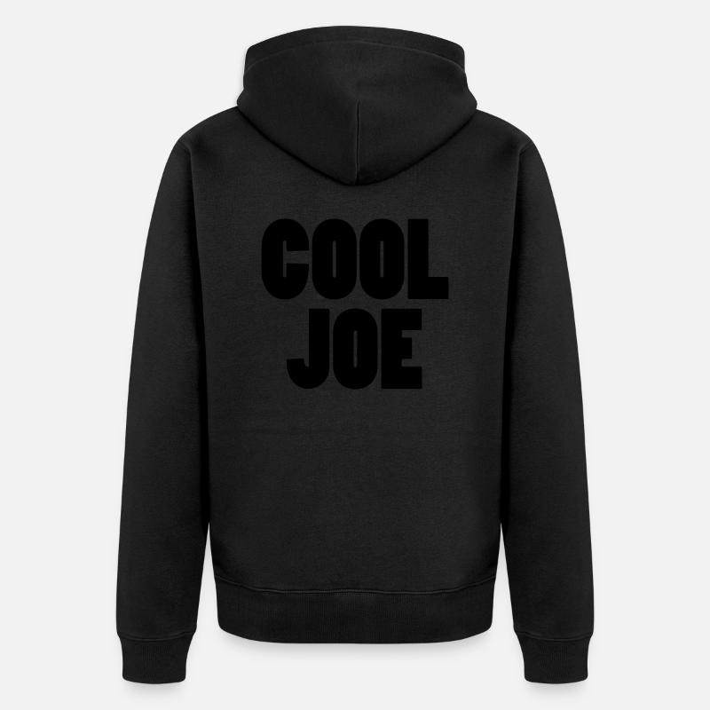 cool joe - Unisex Premium Bio Zip Hoodie - Schwarz