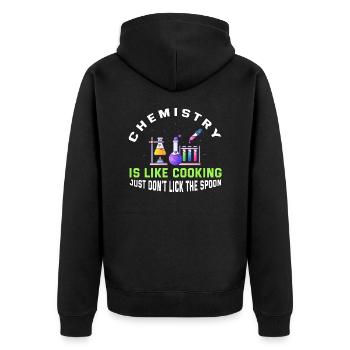 La chimie, c’est comme la cuisine - Veste à capuche bio Premium Unisexe - noir - Dos - Nico (187cm)