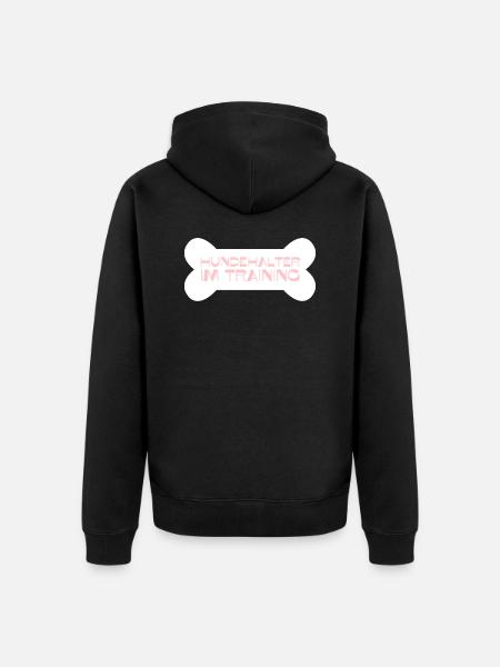 Hundehalter im Training - Unisex Premium Bio Zip Hoodie - Schwarz