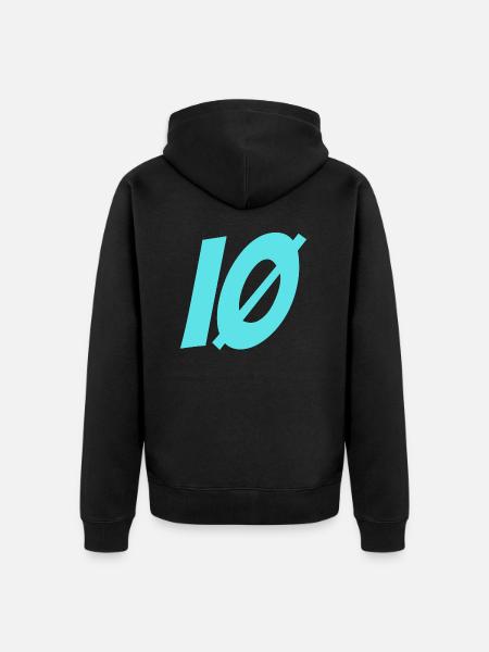 ÏLE D'OLERON IØ, bleu - Veste à capuche bio Premium Unisexe - noir