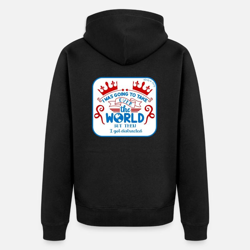 Conquérir le monde - Veste à capuche bio Premium Unisexe - noir