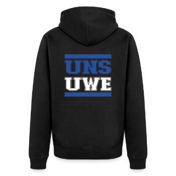 Uns Uwe Hamburg Erinnerung - Veste à capuche bio Premium Unisexe - noir - Dos - Nico (187cm)