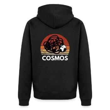 COSMOS PLANETE TERRE VINTAGE RÉTRO SUNSET - Veste à capuche bio Premium Unisexe - noir - Dos - Nico (187cm)