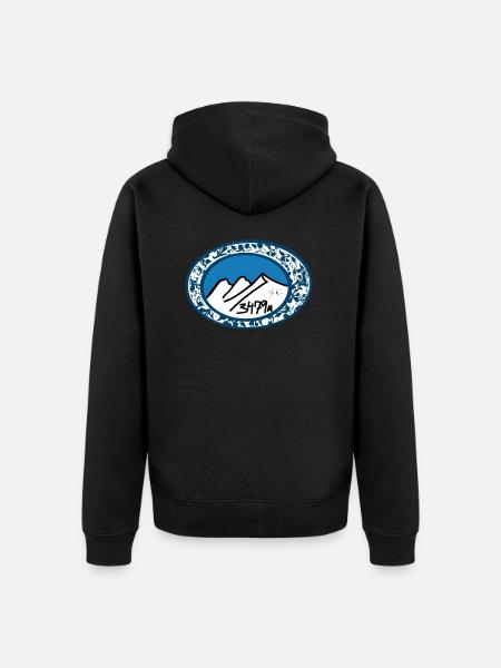 SIERRA NEVADA OVAL DESIGN - Unisex Premium Organic Zip Hoodie - black