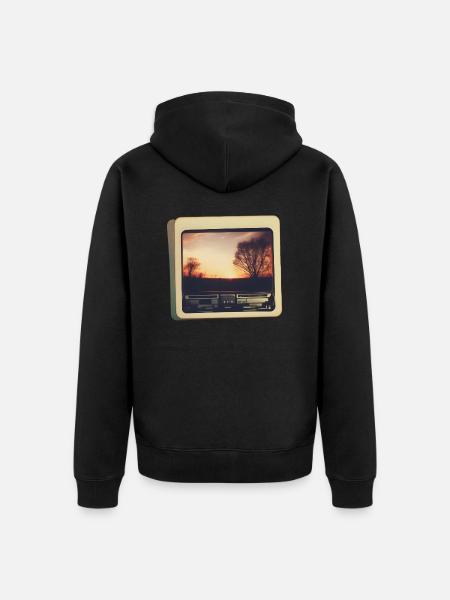 Nostalgischer Horizont - Unisex Premium Bio Zip Hoodie - Schwarz