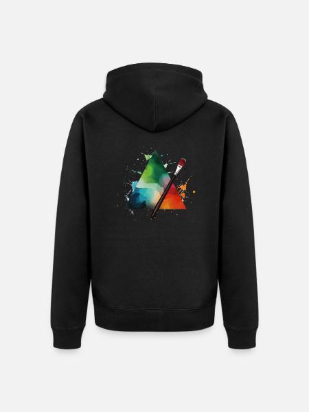 Abstrakter Künstler - Unisex Premium Bio Zip Hoodie - Schwarz