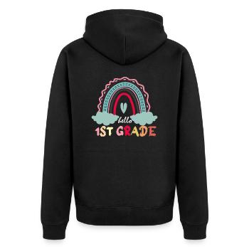 Cadeau de l’escouade de maternelle Boho - Veste à capuche bio Premium Unisexe - noir - Dos - Nico (187cm)