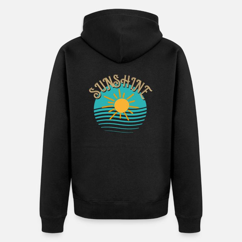 Soleil : l’élixir d’or - Veste à capuche bio Premium Unisexe - noir