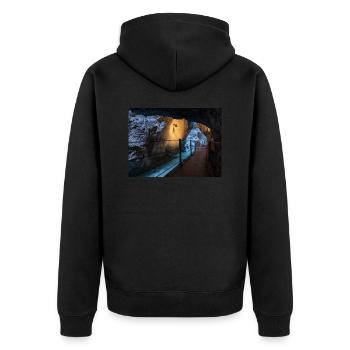 Gorges de Partnach - Veste à capuche bio Premium Unisexe - noir - Dos - Nico (187cm)