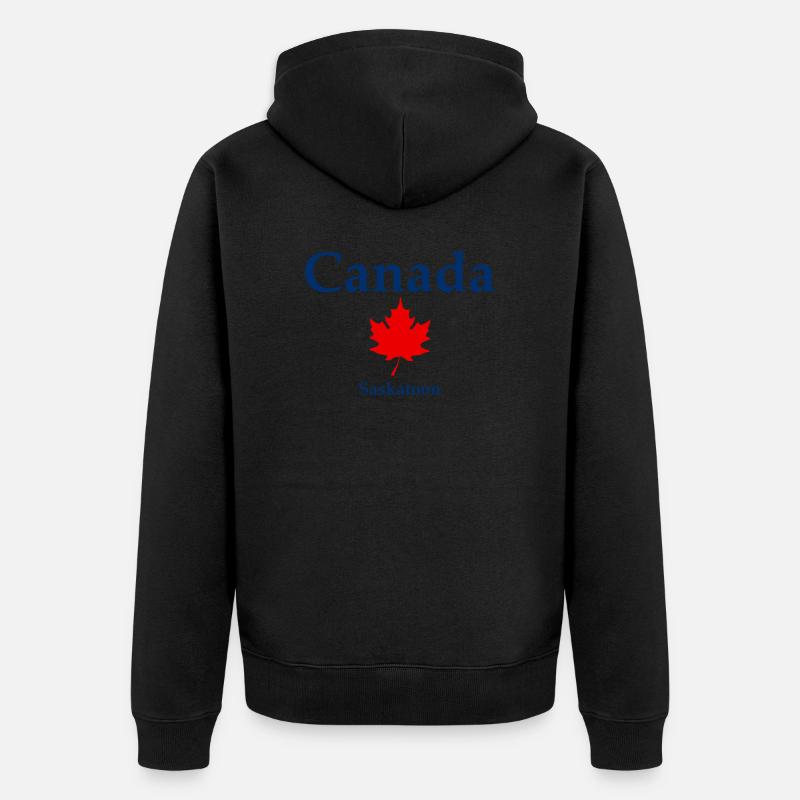 Saskatoon - Saskatchewan - Canada - Kanada - Unisex Premium Bio Zip Hoodie - Schwarz