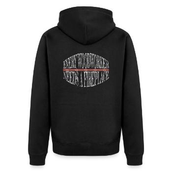 carpenter quotes tshirts carpenter joke hobbyists - Unisex Premium Bio Zip Hoodie - Schwarz - Hinten - Nico (187cm)