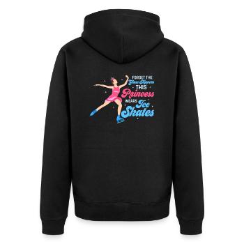 Fairy Tales on Ice: Slippers to Skates - Unisex Premium Organic Zip Hoodie - black - Back - Nico (187cm)