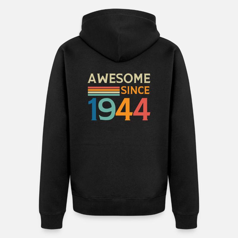 Awesome since 1944 - Veste à capuche bio Premium Unisexe - noir