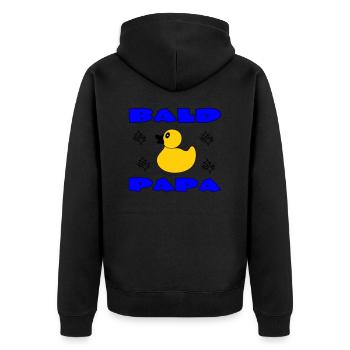 BALD PAPA - Veste à capuche bio Premium Unisexe - noir - Dos - Nico (187cm)
