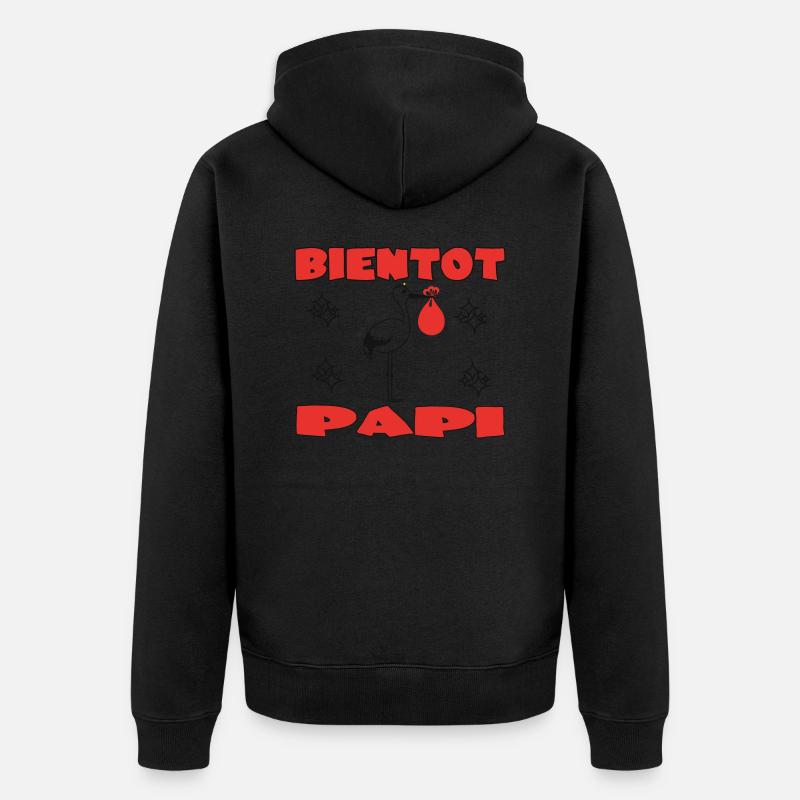 BIENTOT PAPI - Veste à capuche bio Premium Unisexe - noir
