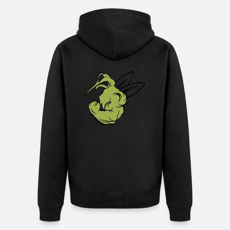 Moustique fort 02 - Veste à capuche bio Premium Unisexe - noir